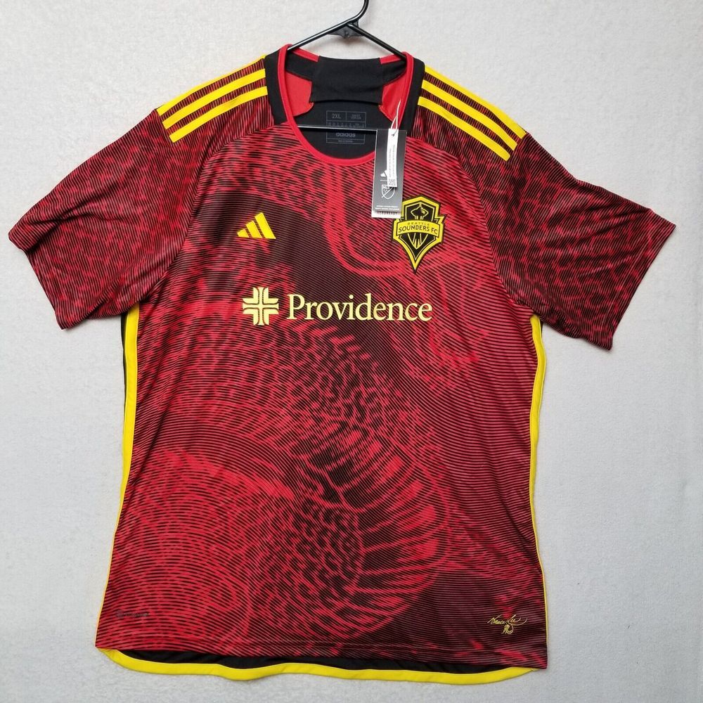 2023 Adidas Men's Seattle Sounders Away Bruce Lee Soccer Jersey 2XL XXL MLS‎ US - Picture 11 of 13